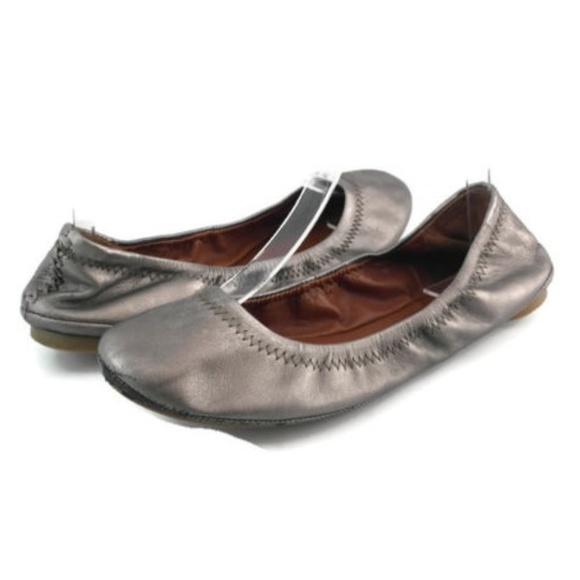 womens pewter flats